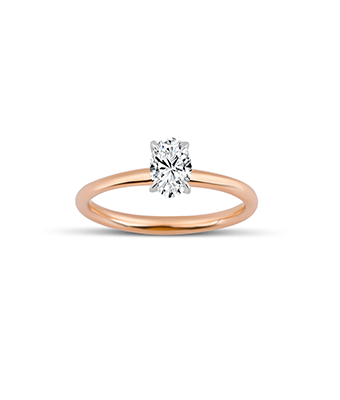 Oval Cut Solitaire Diamond Ring