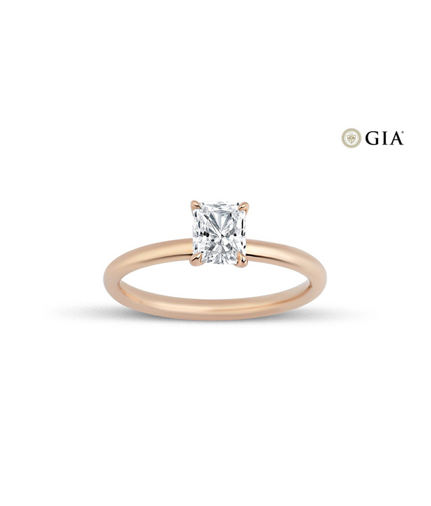 Emerald Cut GIA Certified Solitaire Diamond Ring