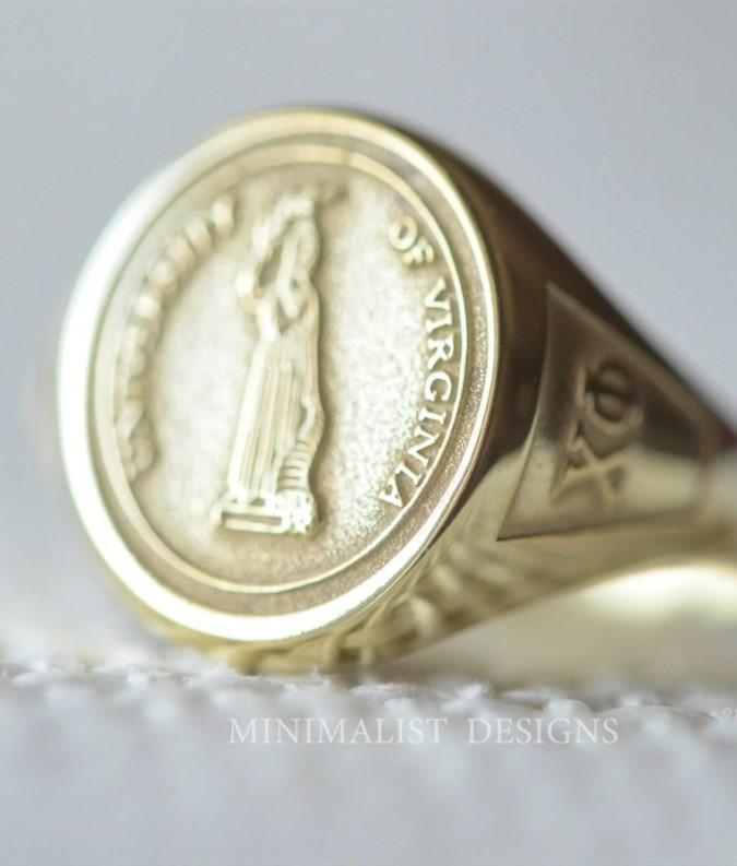 Custom Made University of Virginia Ring-Minimalist Designs