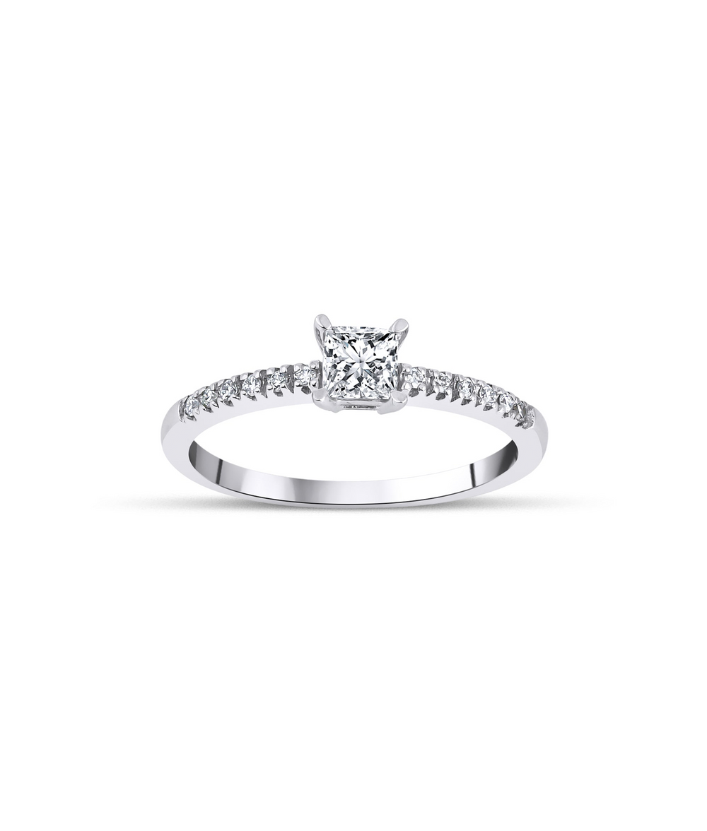 Princess Cut Diamond Solitaire Ring