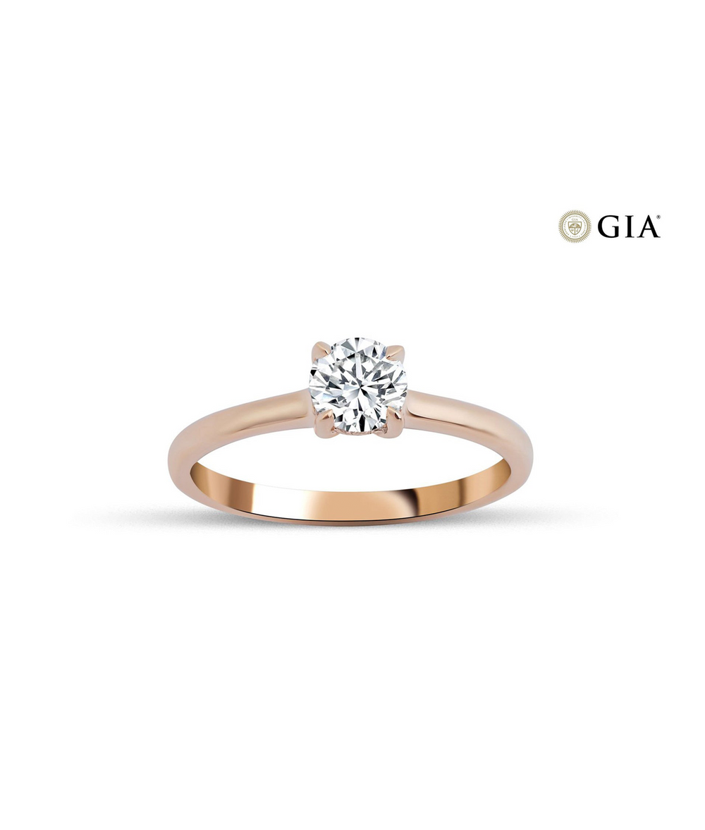 Round Cut GIA Certified Solitaire Diamond Ring