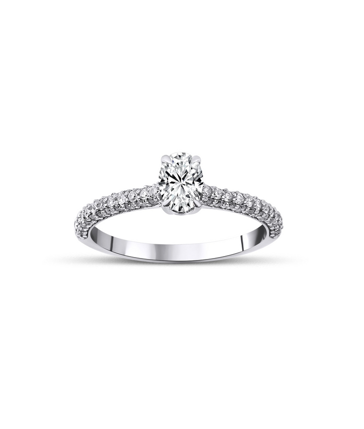 Oval Cut Diamond Solitaire Ring
