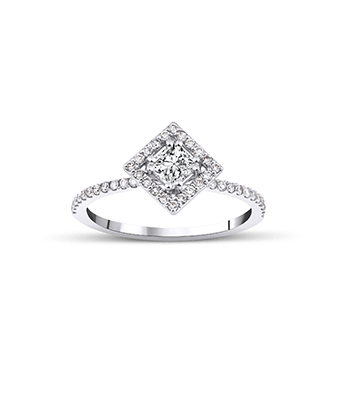 Princess Cut Solitaire Diamond Ring