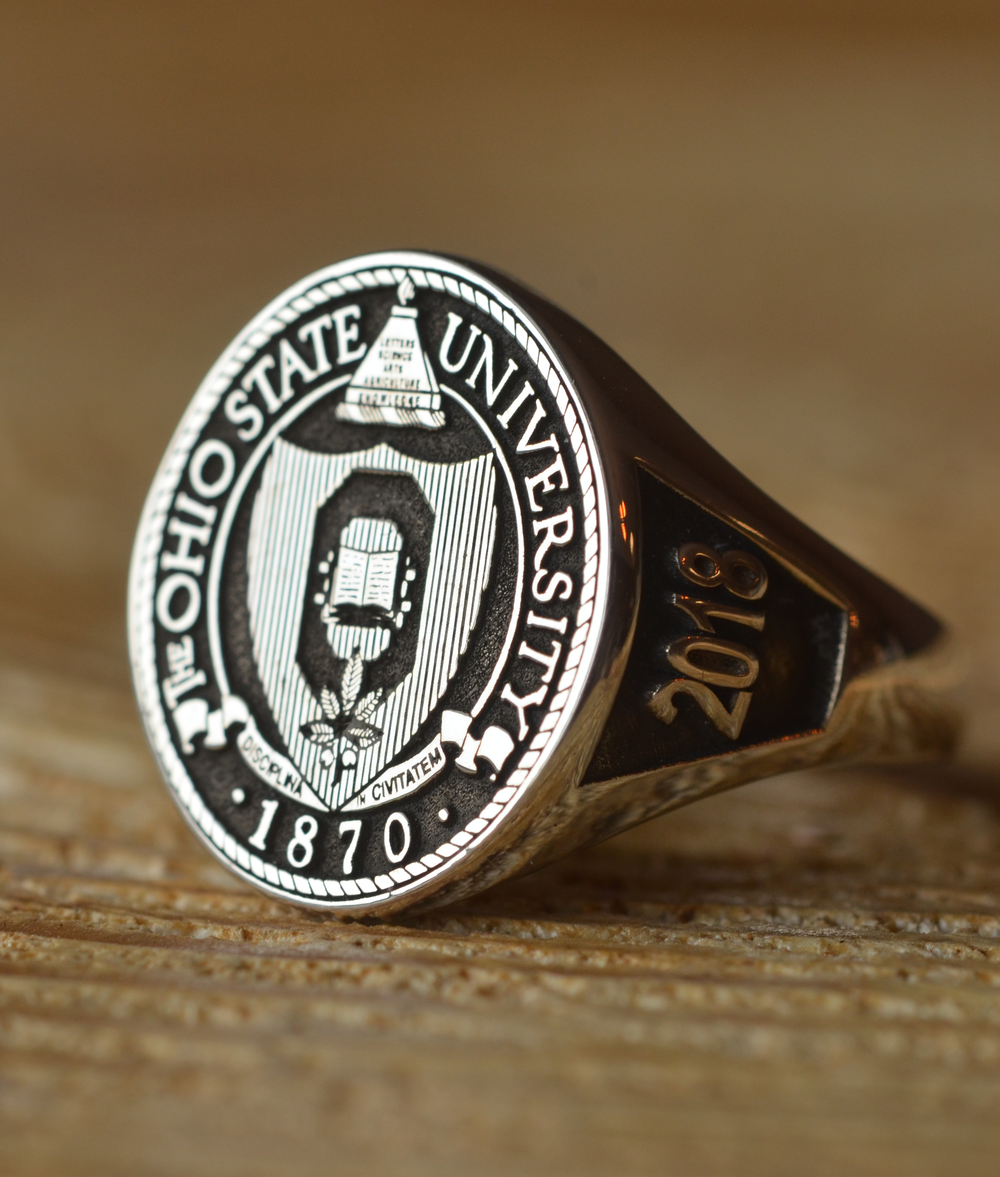 Solid Gold Custom Made Ohio State University College Ring