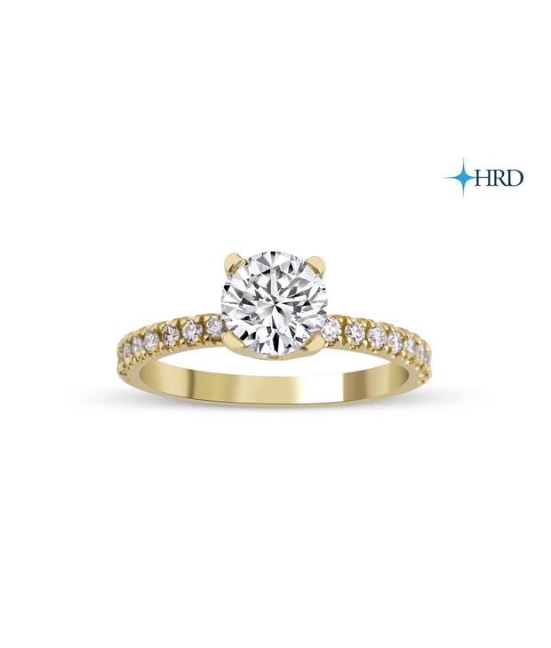 Round Cut HRD Certified Solitaire Diamond Ring