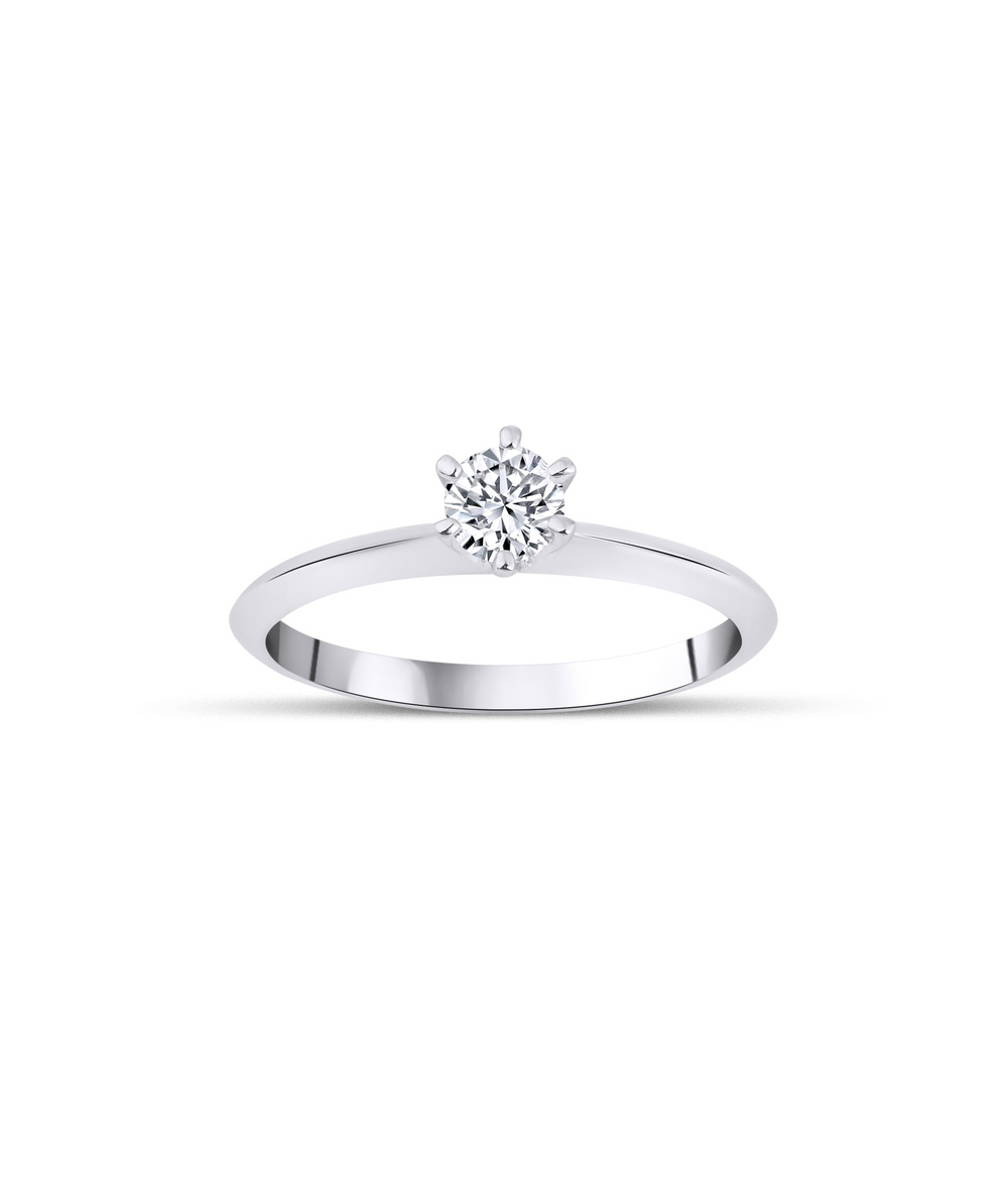 Round Cut Solitaire Diamond Ring