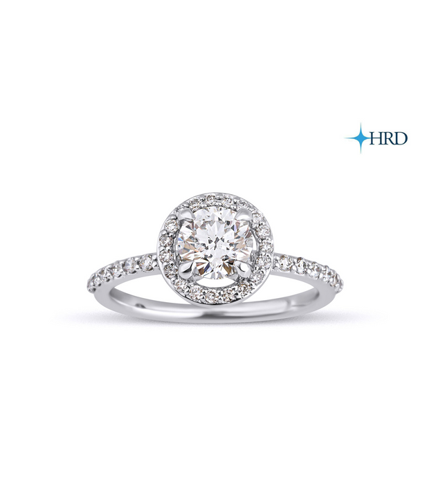 Round Cut HRD Certified Solitaire Diamond Ring