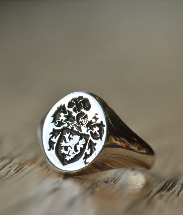 Personalized Coat of Arms Rings - Any Coat of Arms-Minimalist Designs