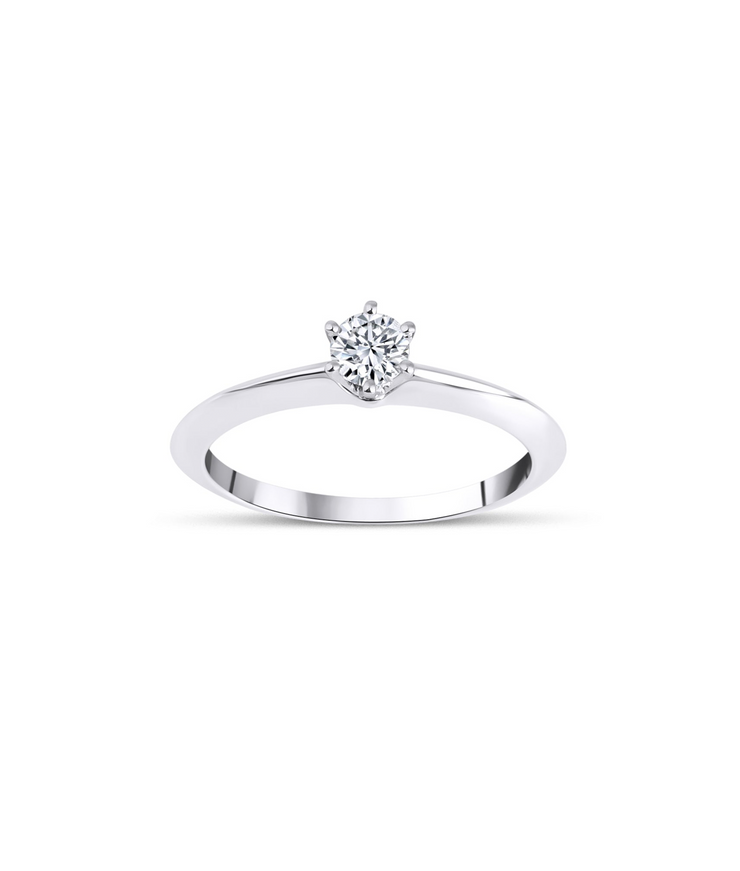 0.2ct Round Cut Solitaire Diamond Ring