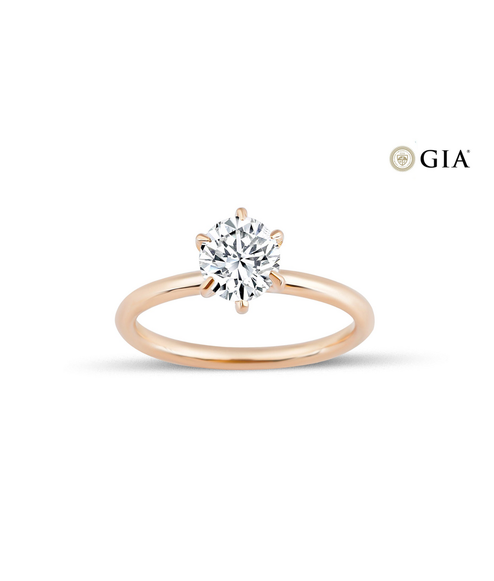 Round Cut GIA Certified Solitaire Diamond Ring