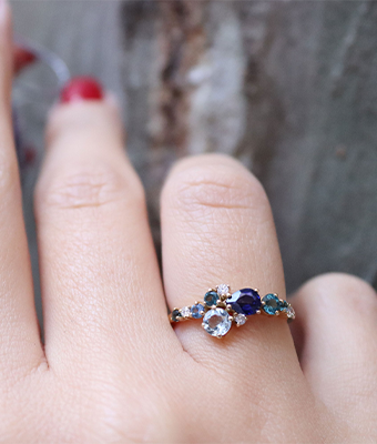 Colored Stone Diamond Ring