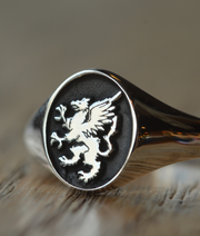 Custom Made Family Crest Ring - Griffin Ring-Minimalist Designs