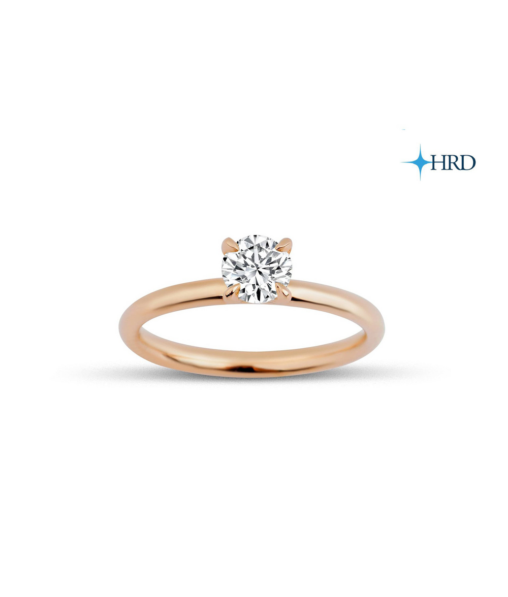 Round Cut HRD Certified Solitaire Diamond Ring