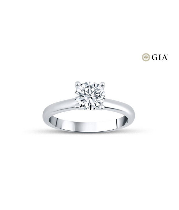 Round Cut GIA Certified Solitaire Diamond Ring