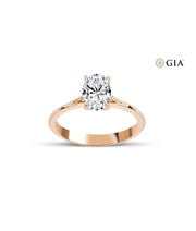 Oval Cut GIA Certified Solitaire Diamond Ring
