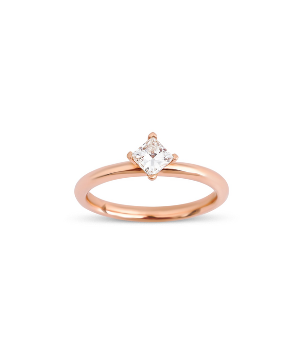 Princess Cut Solitaire Diamond Ring