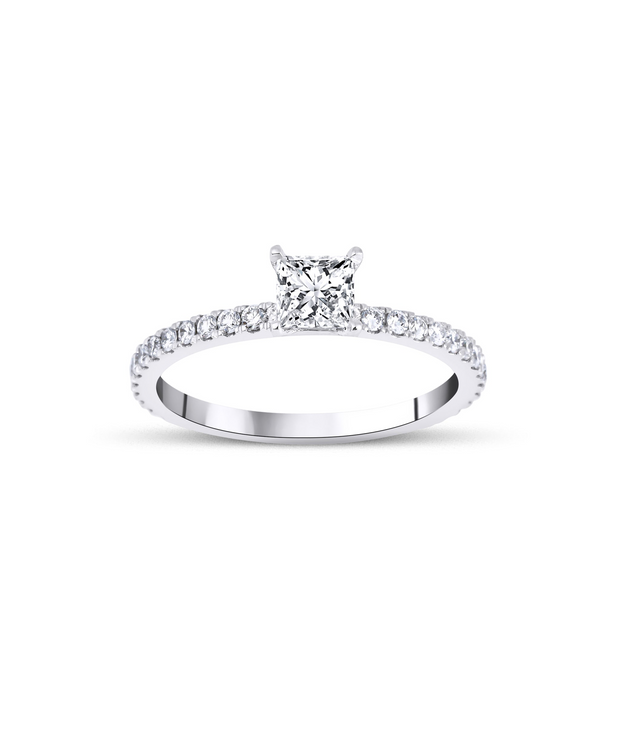 Princess Cut Solitaire Diamond Ring