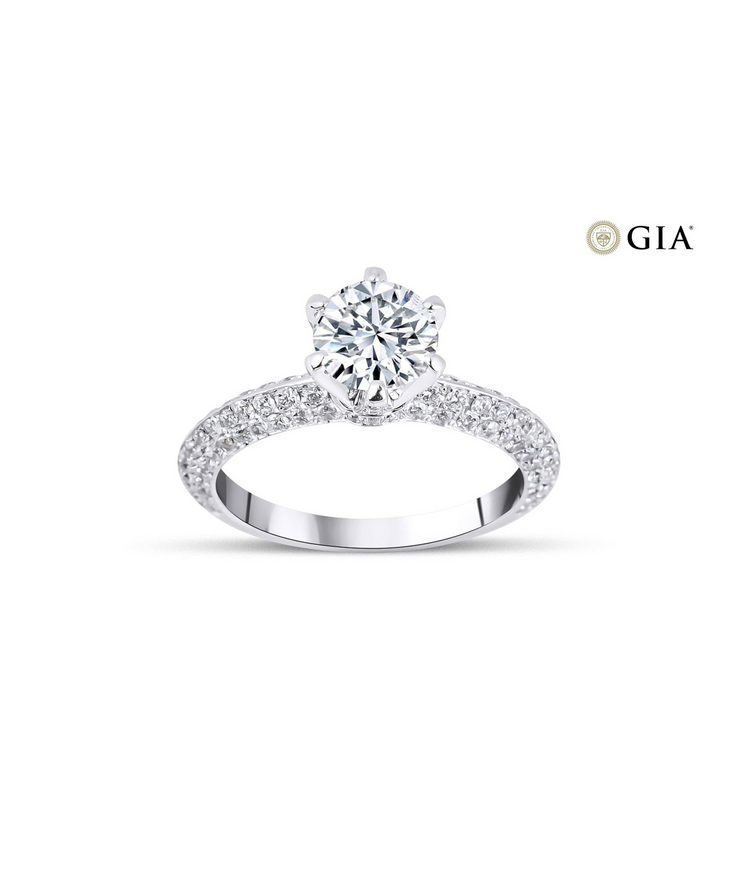 Round Cut GIA Certified Solitaire Diamond Ring
