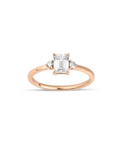Emerald Cut Solitaire Diamond Ring