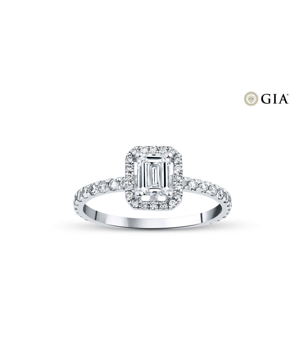 Emerald Cut GIA Certified Solitaire Diamond Ring