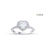 Heart Cut GIA Certified Solitaire Diamond Ring