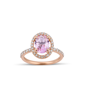 Morganite Diamond Ring
