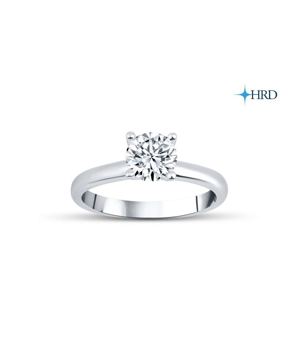 Round Cut HRD Certified Solitaire Diamond Ring