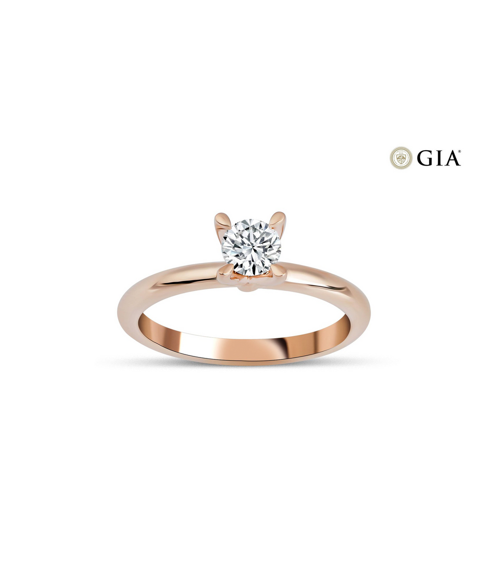 Round Cut GIA Certified Solitaire Diamond Ring