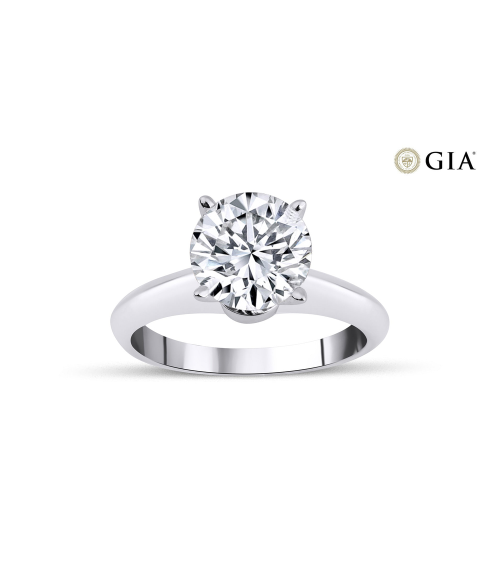 Round Cut GIA Certified Solitaire Diamond Ring