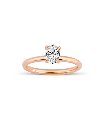 Oval Cut Solitaire Diamond Ring