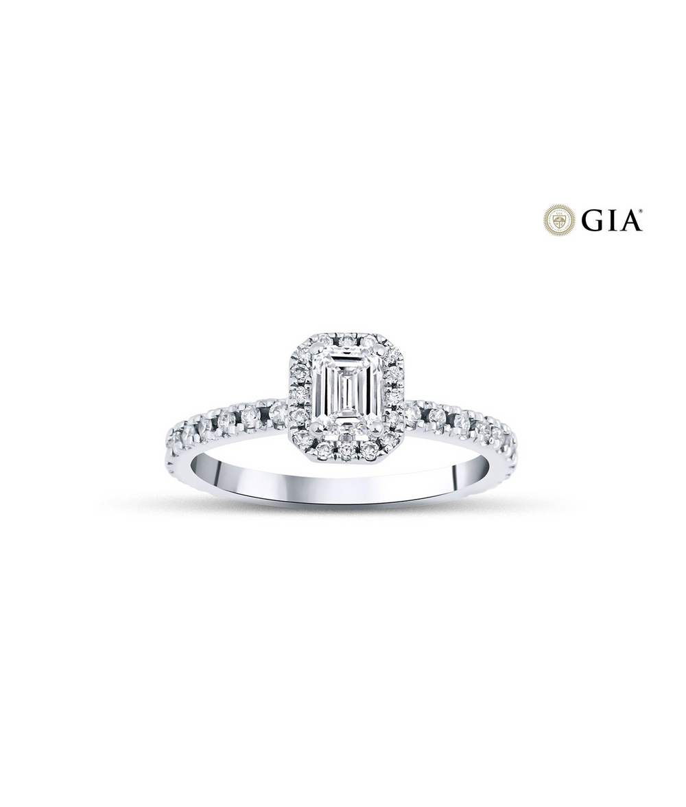 Emerald Cut GIA Certified Solitaire Diamond Ring