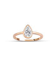 Pear Cut Diamond Solitaire Ring