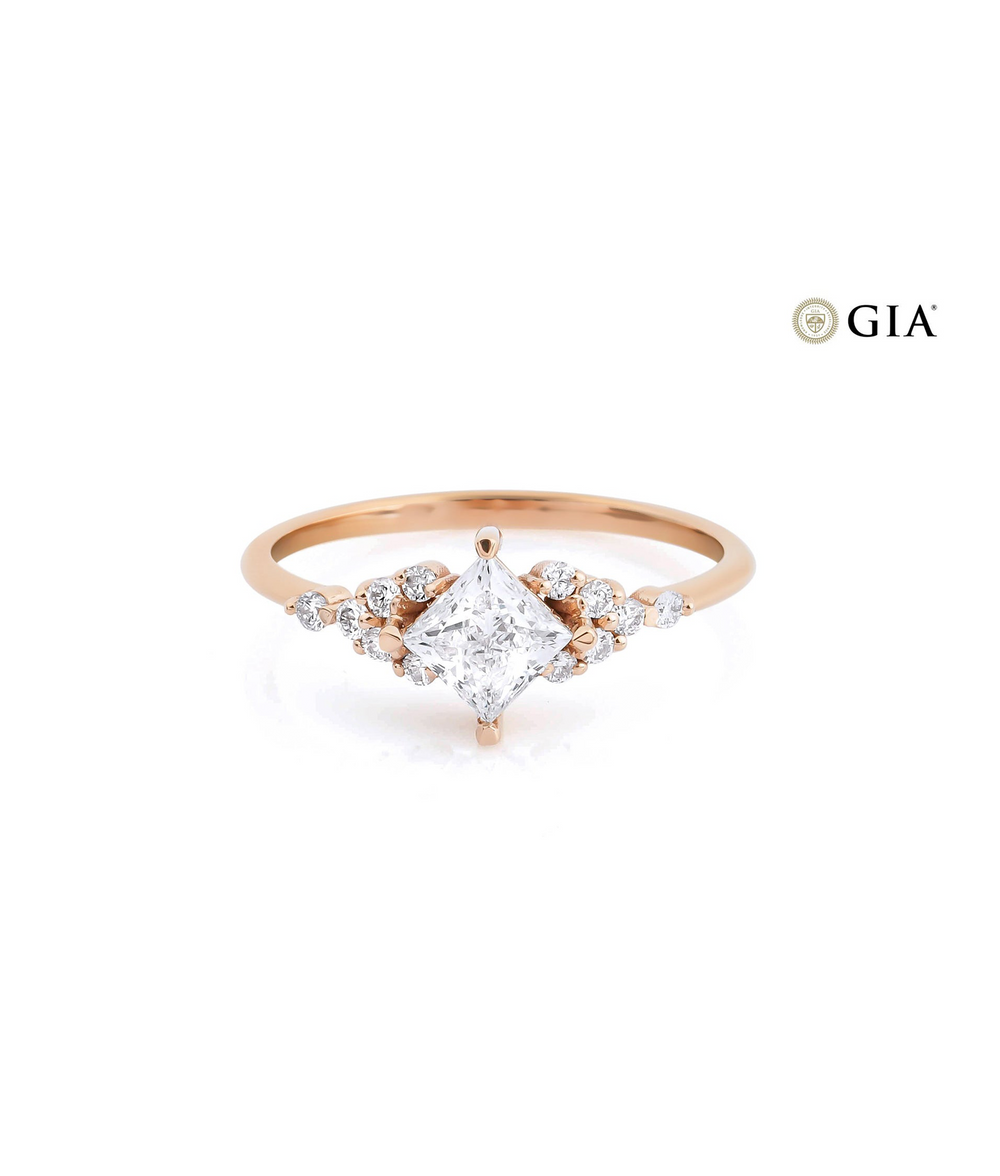 Princess Cut GIA Certified Solitaire Diamond Ring