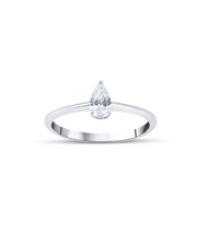 Pear Cut Diamond Solitaire Ring