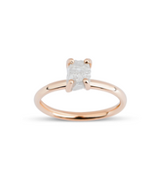 Raw Diamond Solitaire Ring