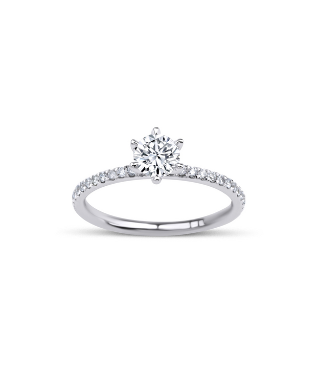 Round Cut Solitaire Diamond Ring