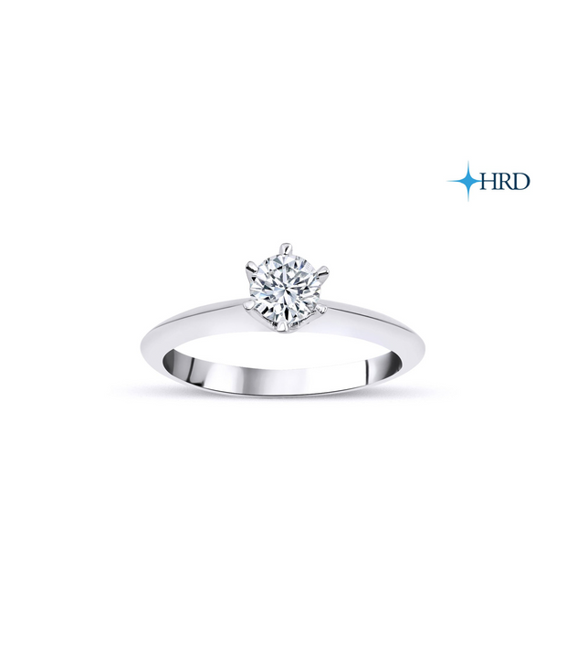 Round Cut HRD Certified Solitaire Diamond Ring