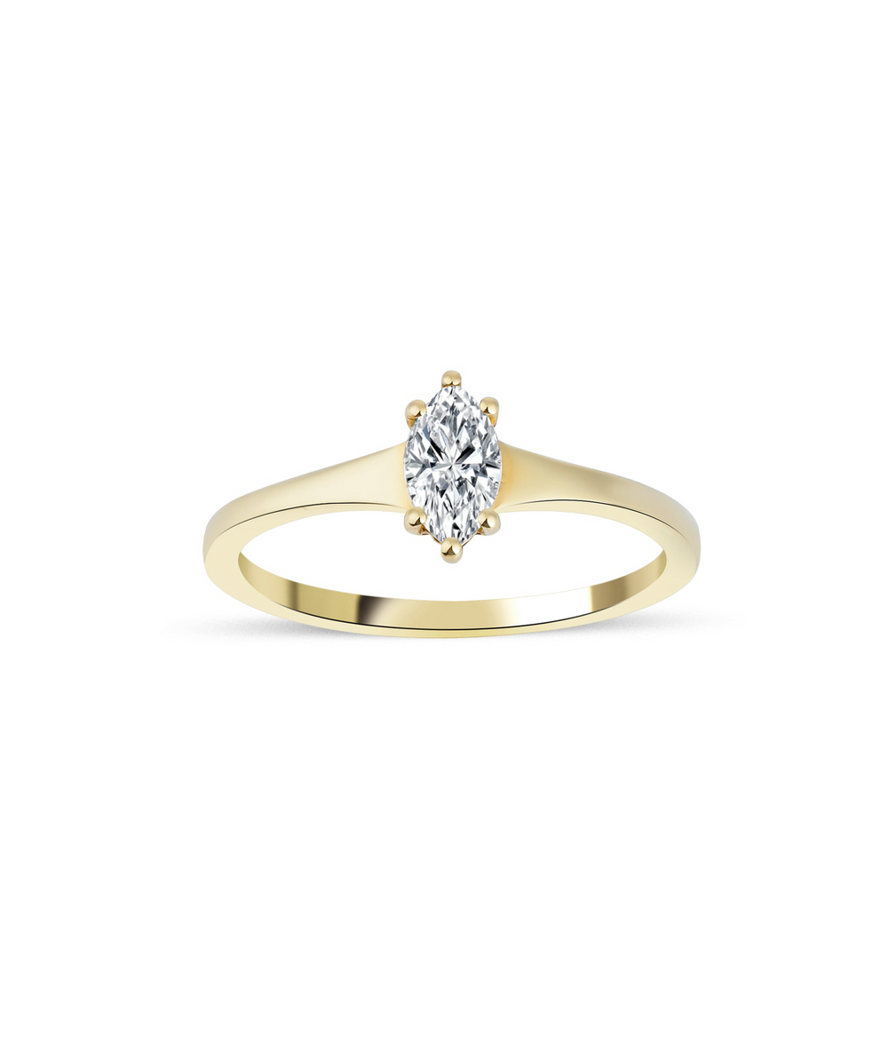 Marquise Cut Diamond Solitaire Ring