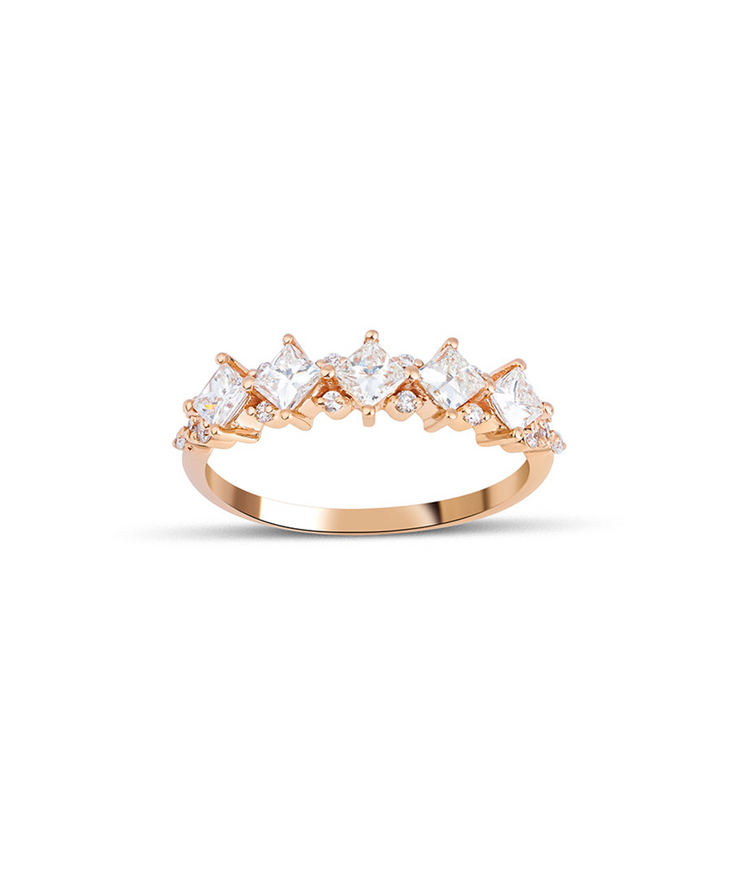 Princess Cut Fivestone Diamond Ring