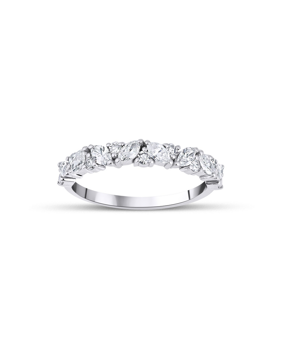 Marquise Diamond Half Turret Ring