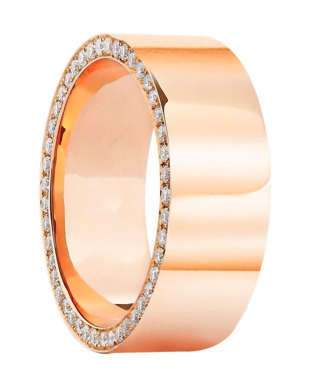 7mm Wedding Band in Solid Gold with Diamonds