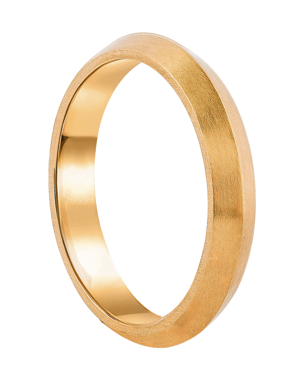 Solid Gold Pyramidal Wedding Band