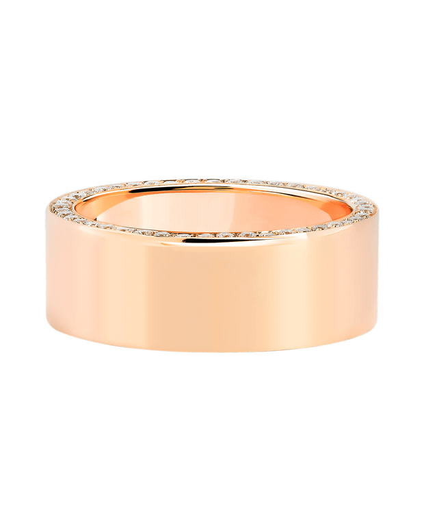 7mm Wedding Band in Solid Gold with Diamonds