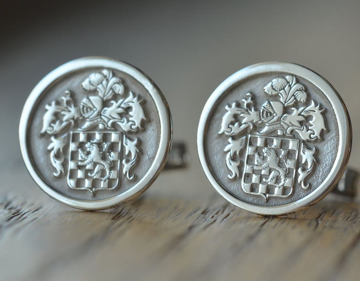 Personalized Family Crest Cufflinks-Minimalist Designs