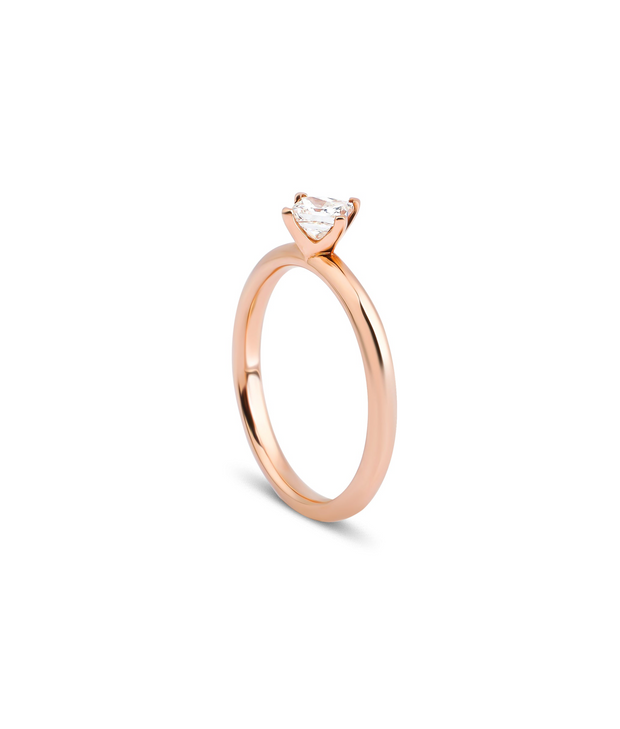 Princess Cut HRD Certified Solitaire Diamond Ring