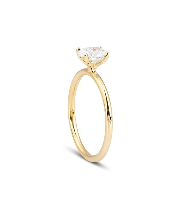 Oval Cut Solitaire Diamond Ring