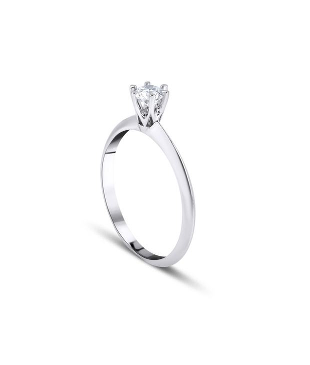 Round Cut Solitaire Diamond Ring