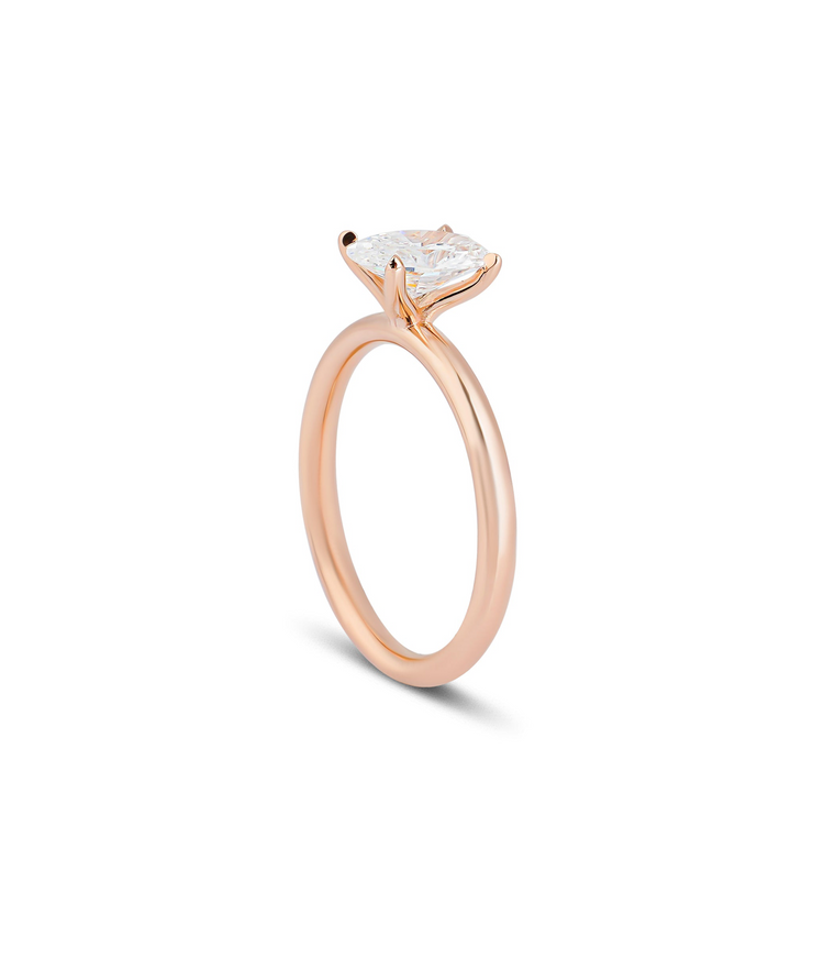 Oval Cut HRD Certified Solitaire Diamond Ring