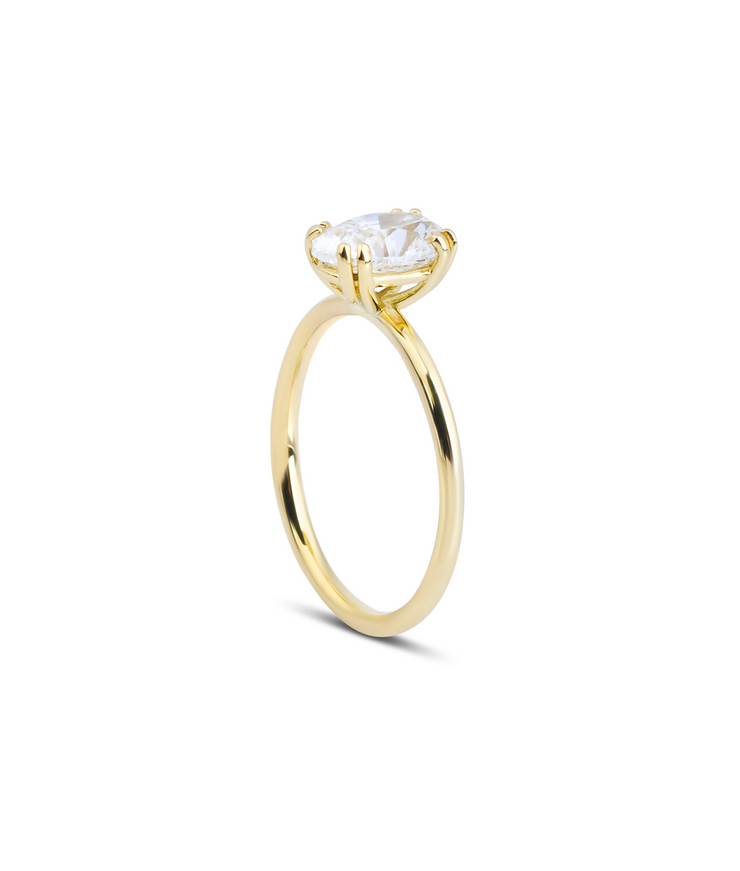 Oval Cut HRD Certified Solitaire Diamond Ring