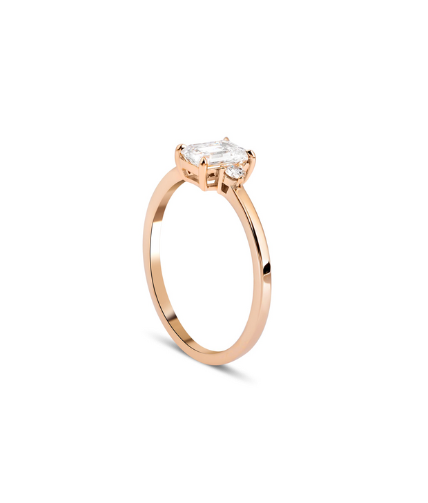 Emerald Cut Solitaire Diamond Ring